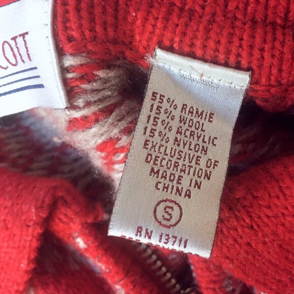 90s Vintage Holiday Fair Isle Cardigan - Picture 5 of 6